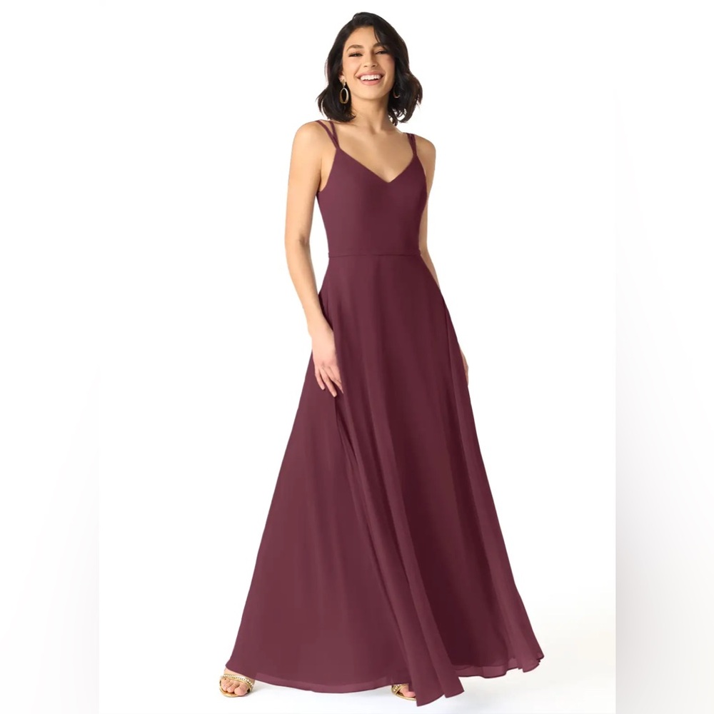 Azazie Janine Bridesmaid Dress in Cabernet